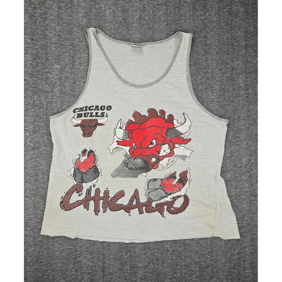Sportswear by Shade Other - Vintage Distressed Chicago Bulls Graphic Tank Top Men's XL Basketball Sportswear